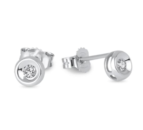 Ohrringe Demetra Dame Diana in Gold Diamante 0.12 Ct 9K.021.012.W - 9K.021.012.W